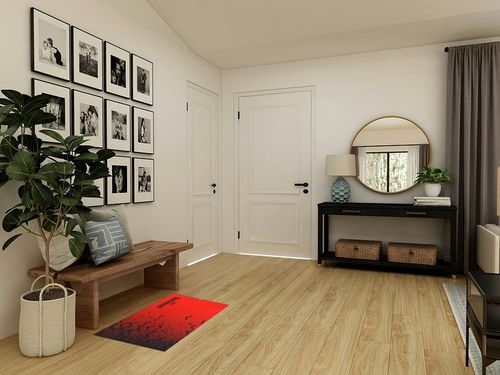 Happy Halloween Plush Shag Bath Rugs Black Bats Red Gradient Soft Fluffy Floor Doormat Carpet,Non-Slip Door Mats for Living Room Bedroom Kitchen Entryway Horror Animals in Transitional Minimalistic Entryway
