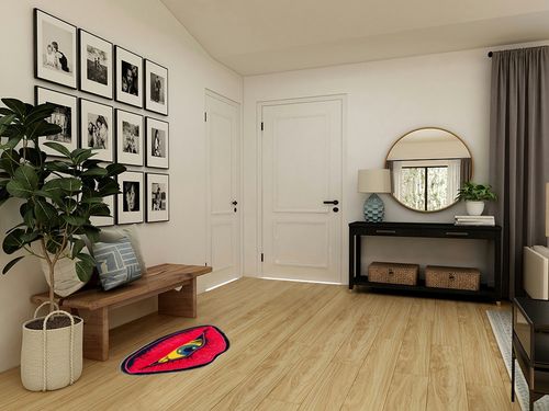 VBFGRT Interesting Red Lip Devil Eye Shape Plush Rugs Lovely Bedroom Comfortable Home Decoration Door Mat Cartoon Bathroom Absorbent Bath Mat Indoor Carpet Kitchen Non-Slip Mats, 31.5x19.5 in Transitional Minimalistic Entryway