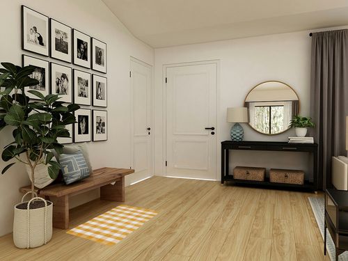 DII Buffalo Check Rug Collection, Hand Dyed Reversible Chindi Rug, 26x40, Honey Gold in Transitional Minimalistic Entryway