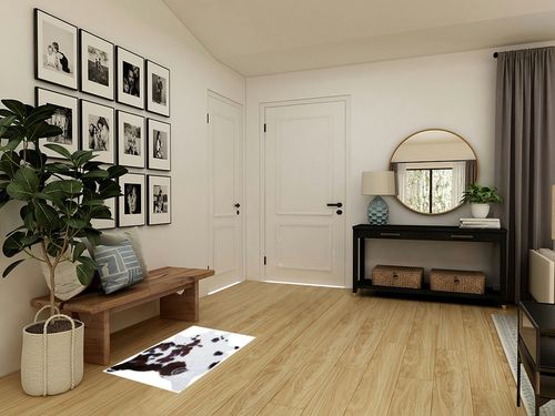 Genuine Mini Cowhide Rug Tricolor Small Hair on Cow Hide 24 x 35 inches 90 x 60 cm in Transitional Minimalistic Entryway