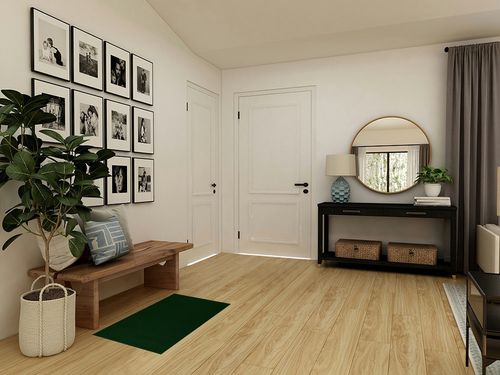 Furnish my Place Indoor/Outdoor Solid Color Rug - Forest Green, 2' x 3', Pets and Kids Friendly Rug, Easy to Clean Carpet, Area for Living Room, Bedroom, Wedding in Transitional Minimalistic Entryway