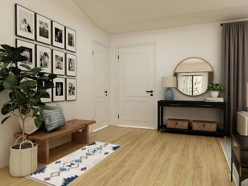 Rug Branch Savannah Contemporary Boho Blue Beige Indoor Doormat Rug for Living ... in Transitional Minimalistic Entryway