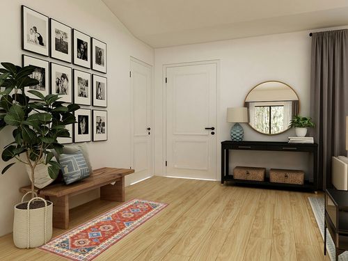 HEBE Boho Rug Sets 3 Piece with Runner Vintage Kitchen Runner Non Slip Bohemian Area Rug Floor Mat Washable Laundry Room Runner for Hallway Living Room Entryway in Transitional Minimalistic Entryway