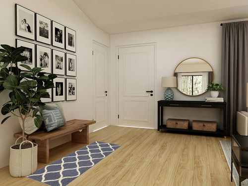 Maples Rugs Rebecca Contemporary Runner Rug Non Slip Hallway Entry Carpet [Made in USA], 1'9" x 5', Indigo Blue in Transitional Minimalistic Entryway