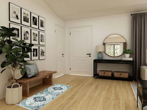 Morebes Bohemian Washable 2x5 Rug Runner,Ultra-Thin Laundry Room Rug Runner,Blue Rug for Entryway Indoor,Non-Slip Bathroom Mat Distressed Vintage Rug Floor Carpet for Hallway Bedroom Decor in Transitional Minimalistic Entryway