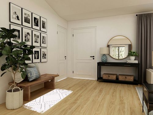 Black and White Moroccan Washable Bathroom Area Rug in Transitional Minimalistic Entryway