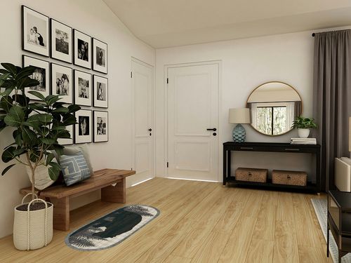 Cozy Cabin Papa Bear Accent Rug, 20"x44", Gray in Transitional Minimalistic Entryway