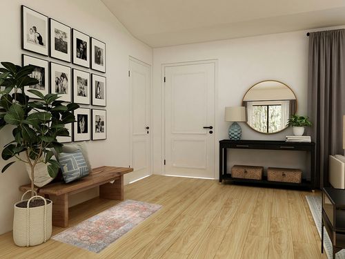 Loloi II Loren Collection LQ-15 Terracotta/Sky 2'-3" x 3'-9" Accent Rug in Transitional Minimalistic Entryway