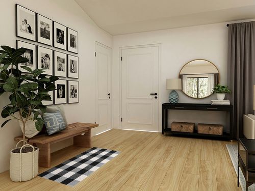 KIMODE Buffalo Plaid Outdoor Rug Runner Doormat 24'' x 51", Black/White Cotton Woven Checkered Farmhouse Porch Outdoor Rugs, Washable Indoor Door Mat for Front Layered Kitchen Bathroom Laundry Room in Transitional Minimalistic Entryway