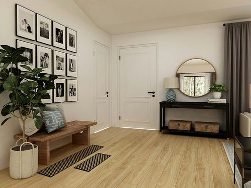 EUCH 2 Piece Carpet Rubber Backing Non-Slip Kitchen Mat Doormat Area Rugs (17"x23"+17"x47", Black Mosaic) in Transitional Minimalistic Entryway