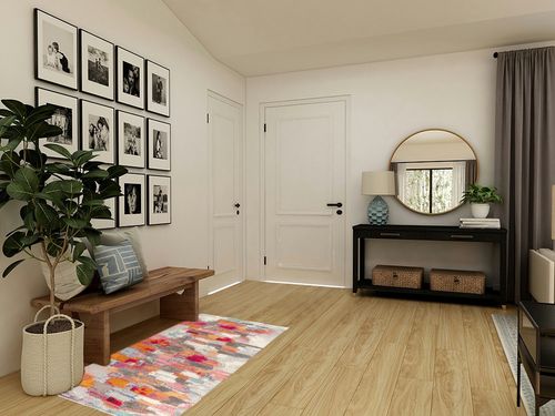 Contemporary POP Modern Abstract Brushstroke Cream/Pink 3 ft. x 5 ft. in Transitional Minimalistic Entryway