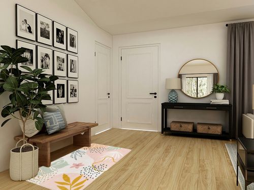 Lahome Pink Washable Living Room Area Rug - 3x5 Small Rugs for Bedroom Non-Slip Throw Soft Nursery Kids Room Low-Plie Boho Botanical Print Capet for Kitchen Entryway Office Bath Laundry Dining Room in Transitional Minimalistic Entryway