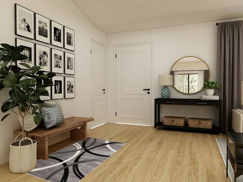 Rugshop Modern Wavy Circles Design Area Rug 3'3" x 5' Gray in Transitional Minimalistic Entryway