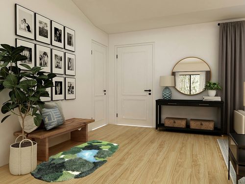 THRILRUG 3x5 Feet 3D Moss Rug,Shag Carpet Tropical Area Rugs Non Slip Turf Rug Indoor Bath Mat Tufted Rug,Ultra Soft Washable Kids Play Mat Plant Floor Mat for Bedroom,Living Room Forest Green 3x5 ft in Transitional Minimalistic Entryway