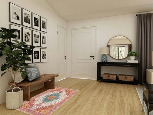 Moynesa Ultra-Thin Washable Vintage Area Rug - 3x5 Persian Girls Bedroom Non-Slip Non-Shedding Oriental Medallion Living Room Mat Indoor Carpet for Office Nursery Room, Pink/Teal/Multi in Transitional Minimalistic Entryway