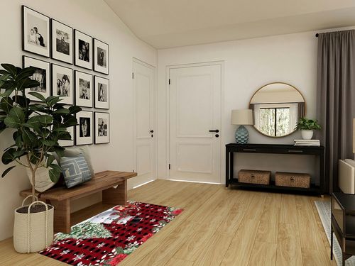 Area Rug 2x3 Feet, Christmas Eucalyptus Poinsettia Cardinals Snowflake Snowman Rug, Rugs for Living Room Decor Bedroom Decor Kids Room, Non-Slip Living Room Rugs, Comrft Carpet Washable Rug in Transitional Minimalistic Entryway