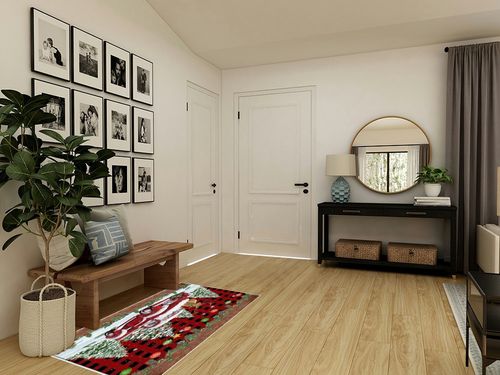 Area Rug 2x3 Feet, Snowflake Buffalo Plaid Xmas Tree Christmas Red Truck Rug, Rugs for Living Room Decor Bedroom Decor Kids Room, Non-Slip Living Room Rugs, Comrft Carpet Washable Rug in Transitional Minimalistic Entryway