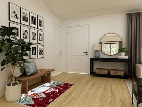 Area Rug 2x3 Feet, Xmas Snowflake Snowman Christmas Rug, Rugs for Living Room Decor Bedroom Decor Kids Room, Non-Slip Living Room Rugs, Comrft Carpet Washable Rug in Transitional Minimalistic Entryway