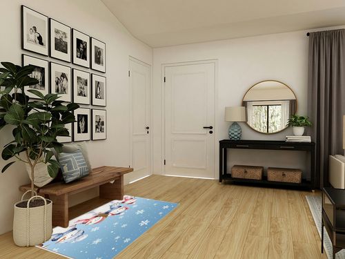 Area Rug 2x3 Feet, Xmas Tree Snowflake Snowman Christmas Rug, Rugs for Living Room Decor Bedroom Decor Kids Room, Non-Slip Living Room Rugs, Comrft Carpet Washable Rug in Transitional Minimalistic Entryway