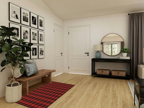 Area Rug 2x3 Feet, Christmas Red Buffalo Plaid Check Rug, Rugs for Living Room Decor Bedroom Decor Kids Room, Non-Slip Living Room Rugs, Comrft Carpet Washable Rug in Transitional Minimalistic Entryway