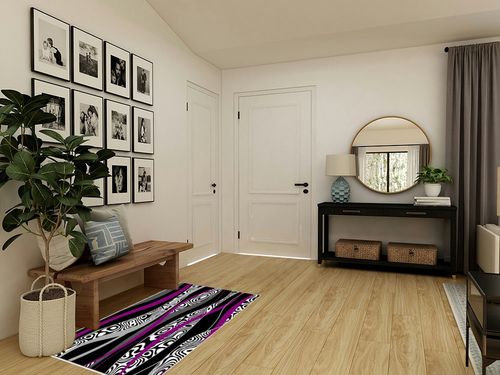 Large Area Rug, Purple Geometric Non-Slip Indoor Accent Area Carpet, Black White Moire Modern Abstract Art Fluffy Shaggy Runner Rug for Living Room, Bedroom, Kids Room, 2'7"x 5" in Transitional Minimalistic Entryway