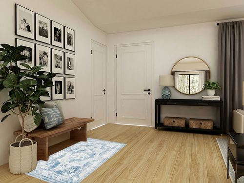 Pajata Blue and Cream Vintage 3X5 Area Rug Soft Fluffy Pile Carpet, Stain Resistant Faux Wool Soft Fuzzy Machine Washable Rug, Boho Chic Low-Pile Floral Carpet for Bedroom Kitchen Living Room in Transitional Minimalistic Entryway