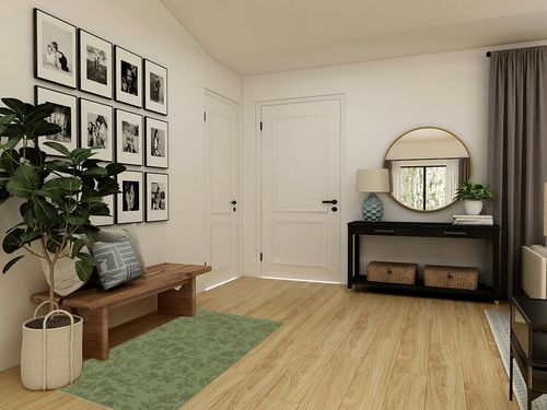 Brumlow MILLS Entwined Simple Floral Home Indoor Area Rug with Colorful Print Pattern, Perfect for Living Room Decor, Dining Carpet, Bedroom Mat, Entryway or Kitchen Rug, 3'4" x 5', Green in Transitional Minimalistic Entryway