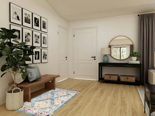 SAFAVIEH Madison Collection Accent Rug - 3' x 5', Dark Blue & Yellow, Boho Distressed Design, Non-Shedding & Easy Care, Ideal for High Traffic Areas in Entryway, Living Room, Bedroom (MAD418N) in Transitional Minimalistic Entryway