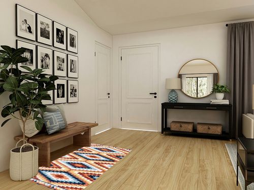 JONATHAN Y SWC101A-3 Konya Diamond Kilim Geometric Indoor Area Rug, Southwestern, Geometric, Bohemian, Bedroom, Kitchen, Living Room, Easy-Cleaning, Non-Shedding, 3 X 5, Yellow/Red/Blue in Transitional Minimalistic Entryway