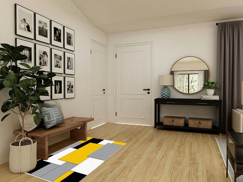 Area Rug, White Yellow Color Block Geometric Rug, Plush Living Room Rugs, Area Rugs for Living Room Decor Bedroom Decor, Rugs for Living Room, Carpet 2x3ft Rugs for Bedroom in Transitional Minimalistic Entryway