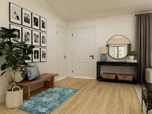 Moynesa Ultra-Thin Washable Vintage Area Rug - 3x5 Boho Entry Throw Rug Non-Slip Oriental Medallion Bedroom Mat Non-Shedding Indoor Floor Carpet for Living Laundry Room, Teal/Mutil in Transitional Minimalistic Entryway