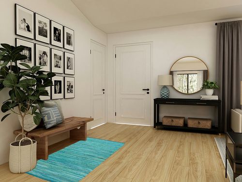 100% Cotton Rag Rug 3x5 Feet (36"x60") Multicolor Chindi Rug - Hand Woven & Reversible for Living Room Kitchen Entryway Rug - Teal in Transitional Minimalistic Entryway