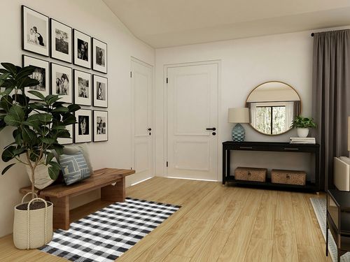 GLAMBURG Cotton Reversible Area Rug 3' x 5' Farmhouse Floor Mat, Handwoven Washable Carpet Checkered Plaid Rug for Front Porch Living Room Kitchen Bedroom - Black White in Transitional Minimalistic Entryway