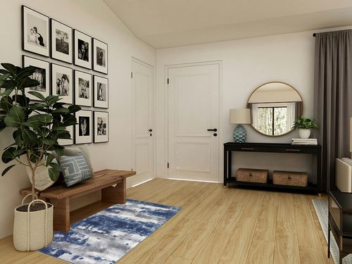 BEIMO Area Rugs for Living Room 3x5 Large Modern Machine Washable Rugs Distressed Abstract Print Blue Throw Rug for Bedroom Aesthetic, Non Slip Carpet with Gripper in Transitional Minimalistic Entryway