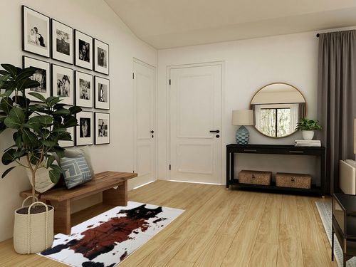 Masada Rugs, Faux Fur Cowhide Area Rug Brown Black White (3 Feet X 5 Feet) in Transitional Minimalistic Entryway