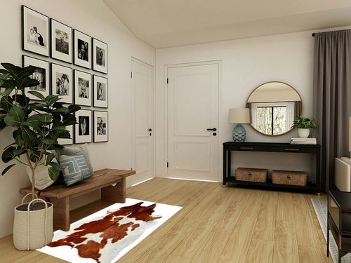 Brown and White Cowhide Rug Natural Cow Skin Cow Hide Leather Area Rug Hair On, Small 5 ft X 3 ft Premium Brown White Shed Free Natural Hide in Transitional Minimalistic Entryway