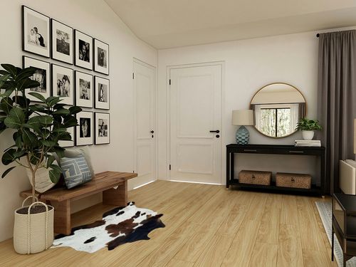 ARTISTIC DECOR Pure Brown Tricolor Cowhide Rug Black Brown and White Luxurious Cow Skin Tri Color (Small 5 x 3ft) in Transitional Minimalistic Entryway