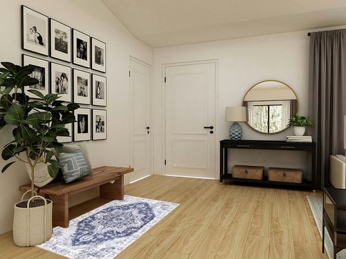 Auemtyn Area Rug,3x5 Washable Rug for Living Room, Rug with Anti-Slip Backing, Vintage Rug for Bedroom,Ultra-Thin Boho Farmhouse Rug for Home Decor(3'x5',Blue) in Transitional Minimalistic Entryway