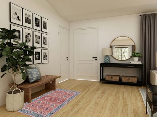 Dripex Vintage Washable Area Rug - 3x5 Boho Entryway Rug for Indoor Door Mat Low-Pile Non-Slip Bedside Rug Bedroom Oriental Medallion Floral Print Carpet Soft Accent Rug Farmhouse Office Home Decor in Transitional Minimalistic Entryway