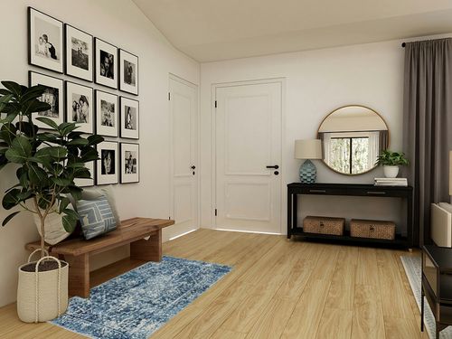 Morebes Vintage Area Rug 3x5, Washable Entry Rug Traditional Medallion Laundry Bedroom Mat,Non-Slip Non-Shedding Bathroom Accent Carpet for Entrance Living Room Office Rv,Deep Blue in Transitional Minimalistic Entryway