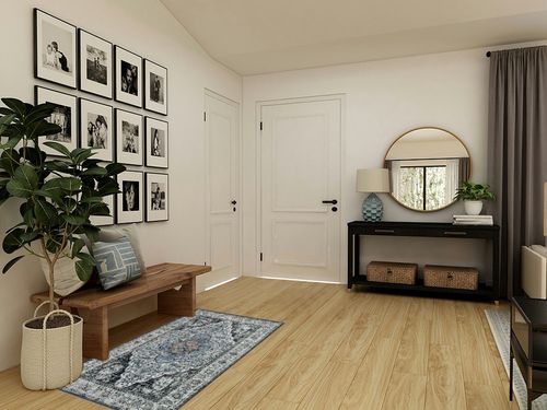 Lahome Oriental 3x5 Area Rug Washable, Non-Slip Soft Bathroom Rugs Black and White Medallion Bedroom Floor Carpet, Vintage Low-Profile Soft Entryway Throw Rug for Hallway Laundry Living Room in Transitional Minimalistic Entryway