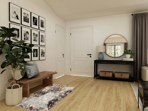 COLORPAPA Modern Abstract Area Rug 3x5 Washable Rug for Entryway Hallway Living Room Kitchen Bathroom Office Non-Slip Soft Floor Carpet, Purple/Beige/Yellow in Transitional Minimalistic Entryway