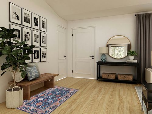 SAFAVIEH Blossom Collection Area Rug - 3' x 5', Blue & Red, Handmade Wool, Floral Design, Ideal for High Traffic Areas in Living Room, Bedroom, Dining (BLM686M-3) in Transitional Minimalistic Entryway