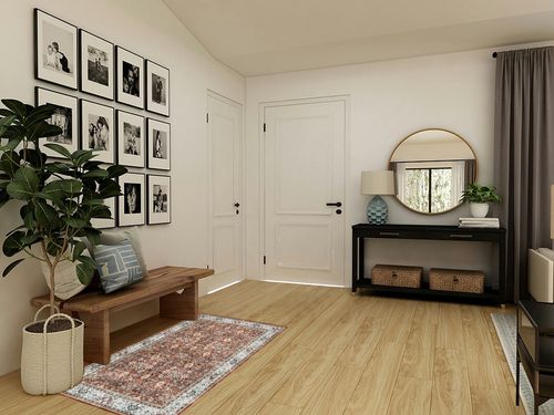 befbee 3x5 Rug-Anti-Slip Backing Area Rugs for Living Room,Stain Resistant Small Rugs for entryway, Foldable Vintage Home Decor Washable Area Rug (Brick Red,3'x5') in Transitional Minimalistic Entryway