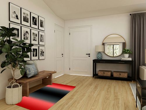 Black and Red Area Rug 3 x 5, Washable Bedroom Rug Non-Slip Kitchen Rugs Soft Floor Cover Mat for Living Room Dining Room Nursery Outdoor Carpet Ombre Color Abstract Art in Transitional Minimalistic Entryway