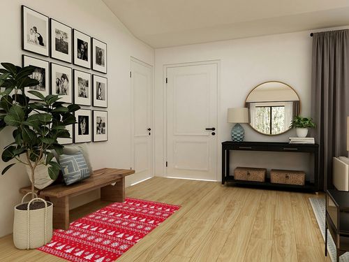 GAOMON Rugs for Living Room Christmas Room Decor Red Rug Washable Rugs Non Slip Carpet 3x5 Rug Bohemian Rug Floor Mat Low Pile Rugs for Bedroom Nursery Classroom Rugs 3'x5' Red in Transitional Minimalistic Entryway