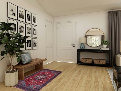 SAFAVIEH Serapi Collection Area Rug - 3'3" x 5', Red & Navy, Machine Washable & Slip Resistant, Boho Chic Design, Ideal for High Traffic Areas in Living Room, Bedroom, Dining (SEP560Q-3) in Transitional Minimalistic Entryway