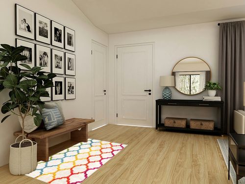 Lahome Moroccan Colorful Living Room Area Rug - 3x5 Washable Throw Soft Rugs for Bedroom Carpet Non-Slip Low-Plie Entryway Kitchen Rugs Rainbow Print Distressed Floor Carpet for Kids Nursery Office in Transitional Minimalistic Entryway