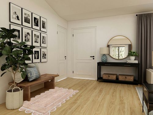 Chouhan Rugs Area Rug Natural Jute Hand Braided Rug White Scalloped Runner in Transitional Minimalistic Entryway