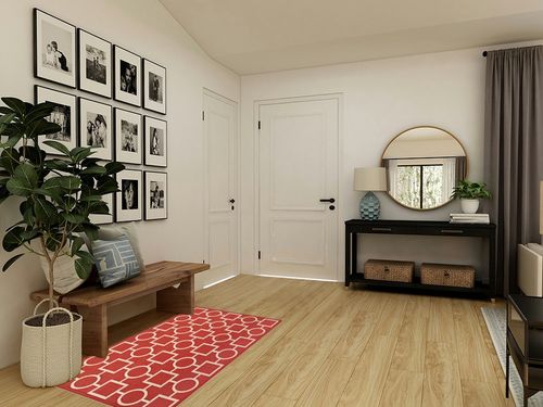 SAFAVIEH Courtyard Collection 2'7" x 5' Red/Bone CY6925 Indoor/ Outdoor Waterproof Easy Cleaning Patio Backyard Mudroom Area Rug in Transitional Minimalistic Entryway